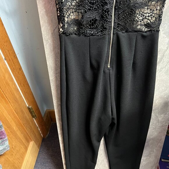 Sexy Lace Black Pantsuit - Picture 2 of 5